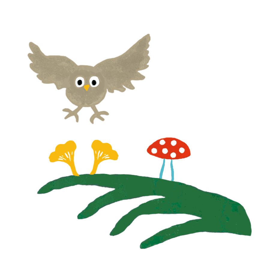 Illustration som symboliserar Solberga bys värdeord: Kunskap